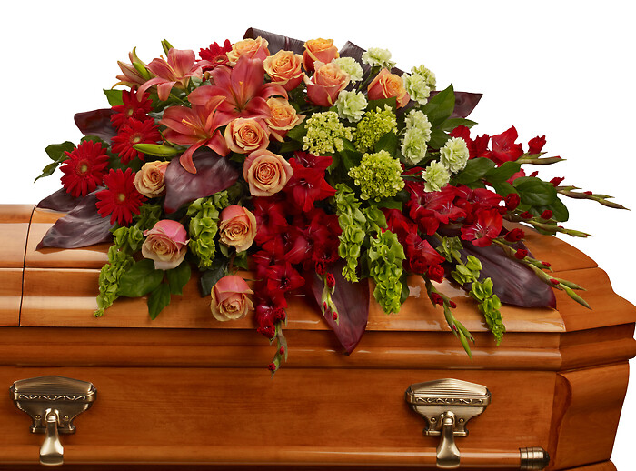 A Fond Farewell Half Casket Spray