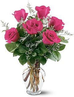 6 Premium (Choose your Color) Roses