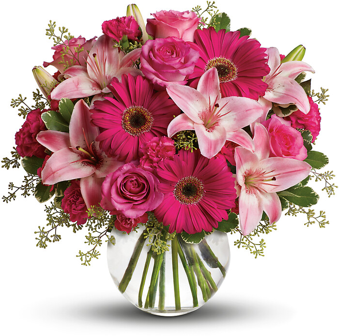 A Little Pink Me Up (available in taller 8&quot; vase only)