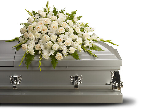 Silken Serenity Half Casket Spray