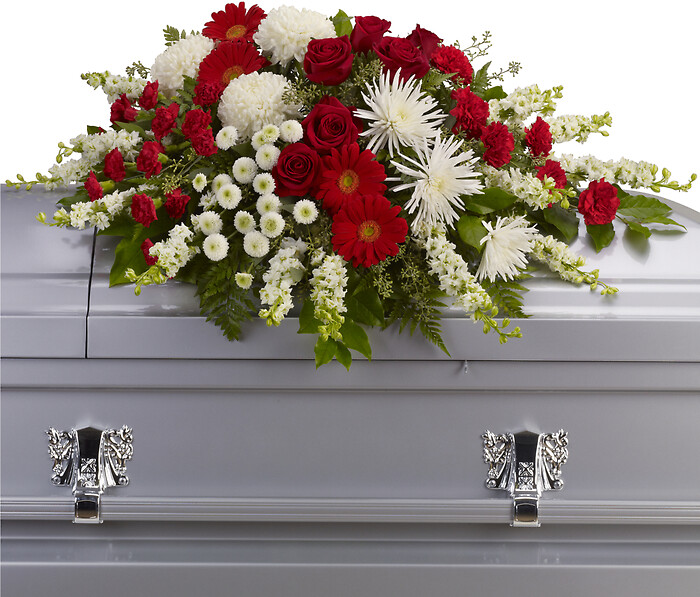 Strength and Wisdom Half Casket Spray