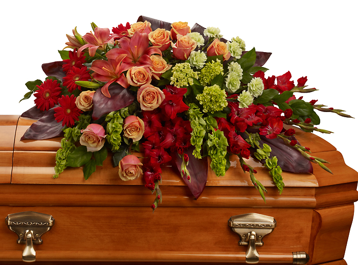 A Fond Farewell Half Casket Spray