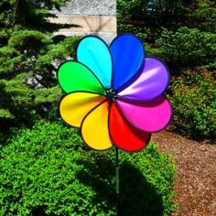 Rainbow Color Wind Spinner