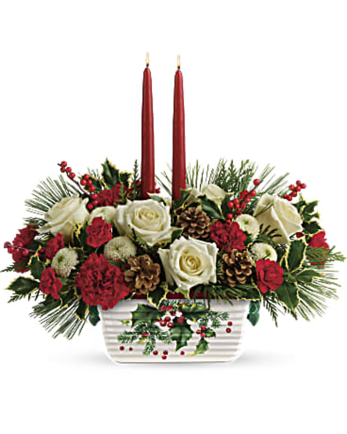 Teleflora\'s Halls Of Holly Centerpiece