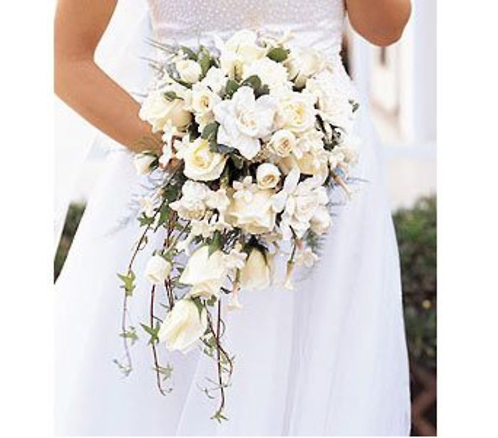 White Cascade Bridal Bouquet