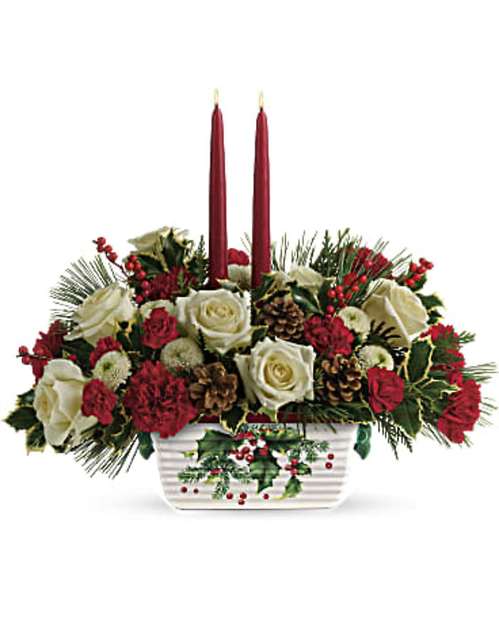 Teleflora\'s Halls Of Holly Centerpiece