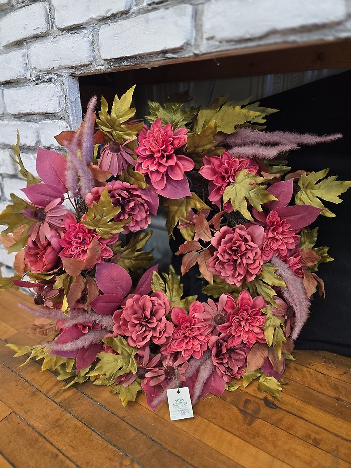 Dahlia Day Dreams Wreath (Silk)