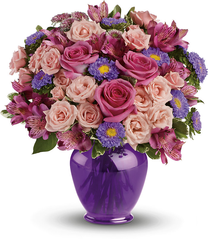 Purple Medley Bouquet with Roses