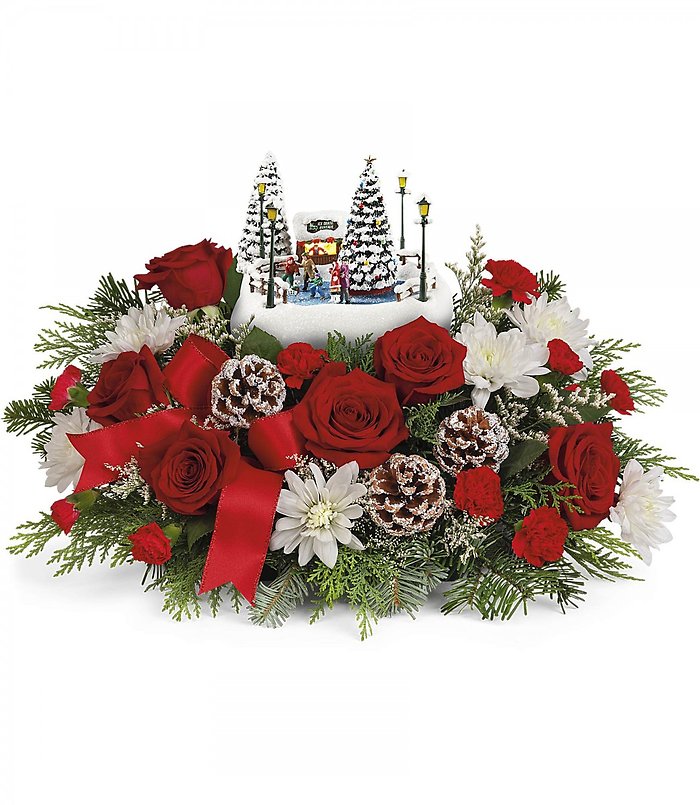 Thomas Kinkade\'s Skate Holiday Bouquet  ** SALE**