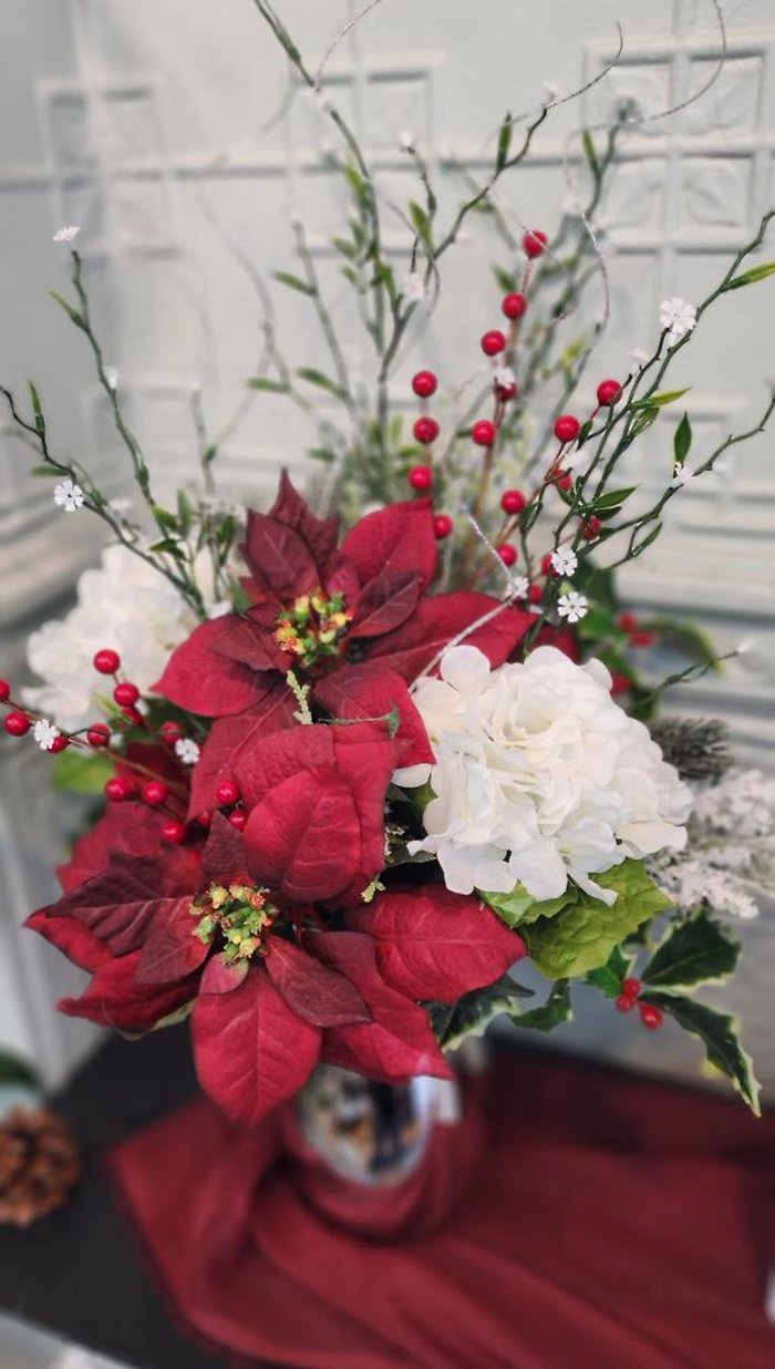 Shining Poinsettias