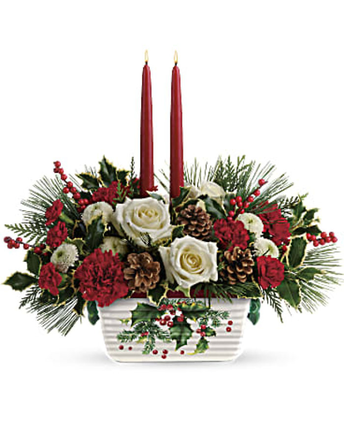 Teleflora\'s Halls Of Holly Centerpiece